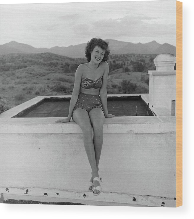 Barbara Hale Wood Print featuring the photograph Barbara Hale #3 by Peter Stackpole