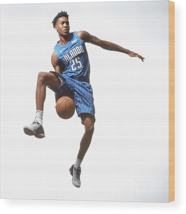 Nba Pro Basketball Wood Print featuring the photograph Rookie Photo Shoot 2017 by Nathaniel S. Butler