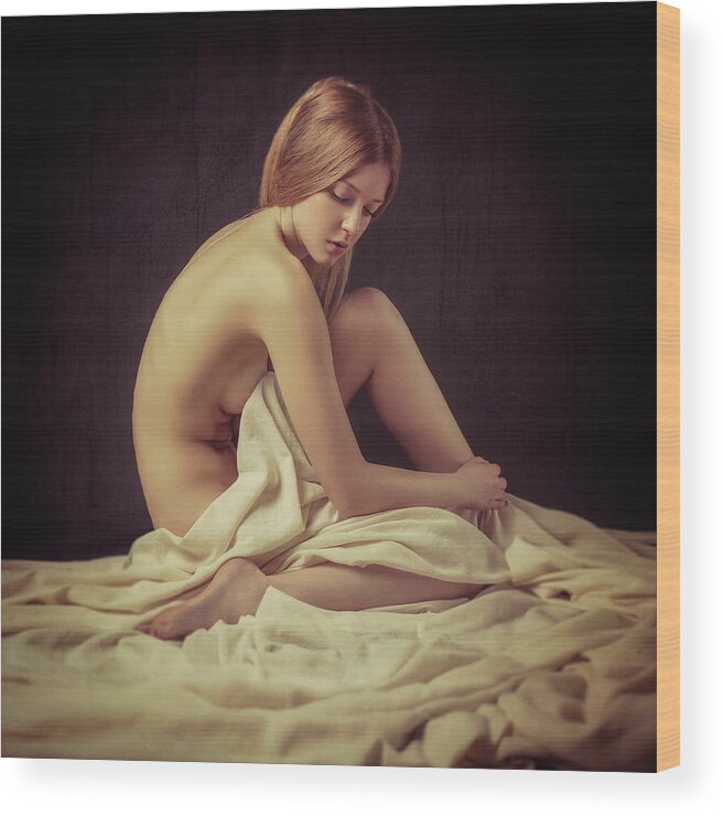 Fine Art Nude Wood Print featuring the photograph *** #4 by Yuri Shevchenko