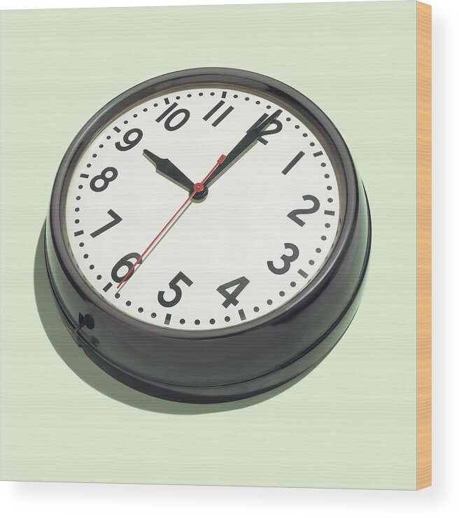 Campy Wood Print featuring the drawing Clock #5 by CSA Images