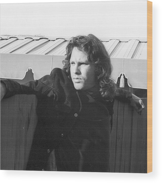 Geographical Locations Wood Print featuring the photograph Photo Of Jim Morrison #6 by Michael Ochs Archives
