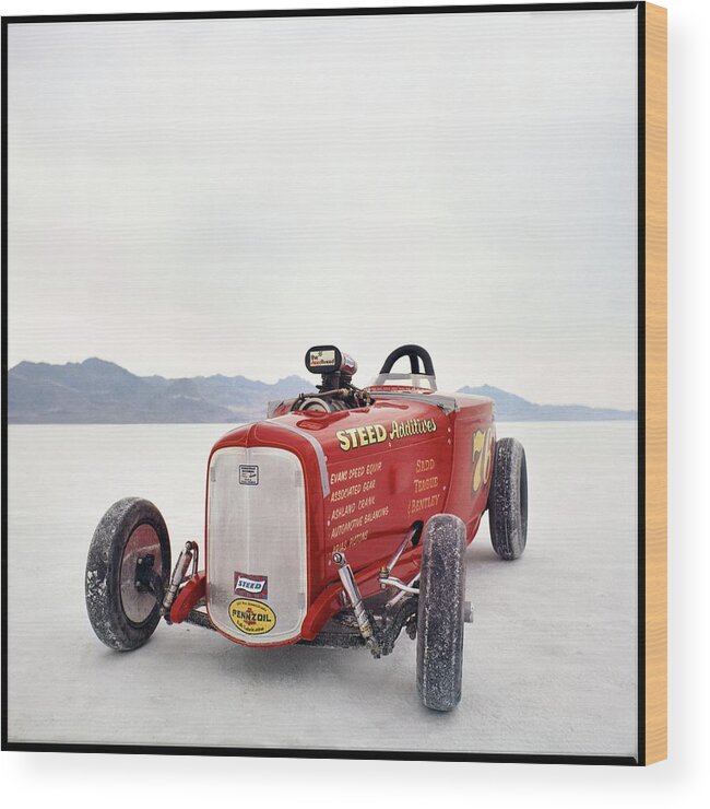 Bonneville Wood Print featuring the photograph 76, the Sadd, Teague and Bentley Roadster by Andy Romanoff