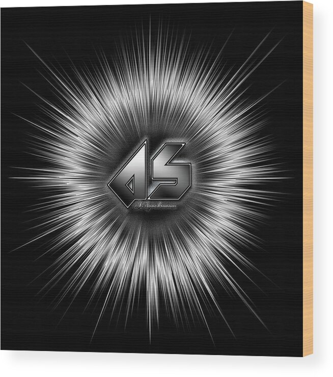 A-synchronous Wood Print featuring the digital art A-Synchronous Star Flare by Rolando Burbon