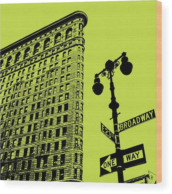 Flat Iron Building
Buildings Wood Print featuring the mixed media Acid Flatiron by Erin Clark