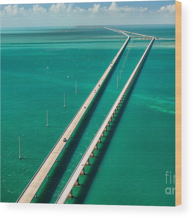 Distance Wood Print featuring the photograph Aerial View Looking West by Floridastock