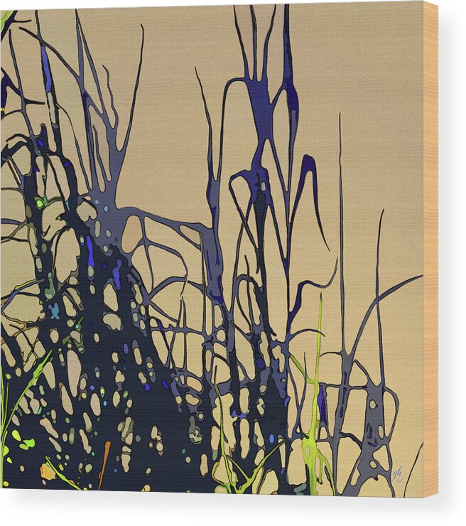 Seagrass Wood Print featuring the digital art Afternoon Shadows by Gina Harrison