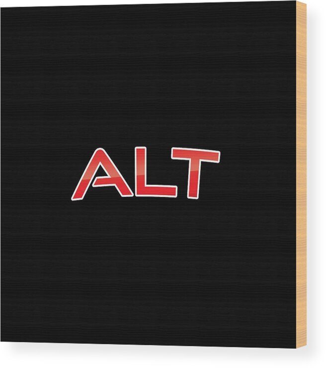 Alt Wood Print featuring the digital art Alt by TintoDesigns