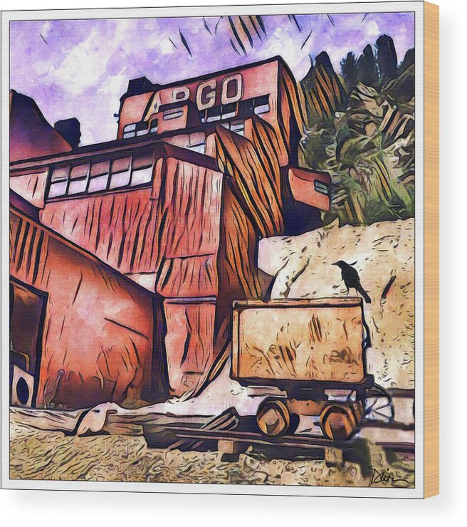 Gold Mine Wood Print featuring the photograph Argo Mine in Idaho Springs Colorado by Peggy Dietz