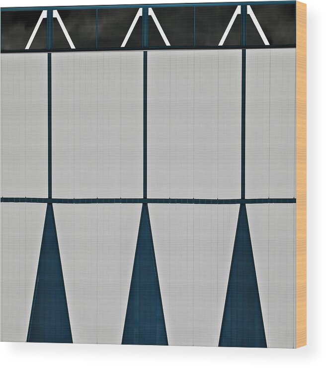 Architecture Wood Print featuring the photograph Arrows Wall by Gilbert Claes
