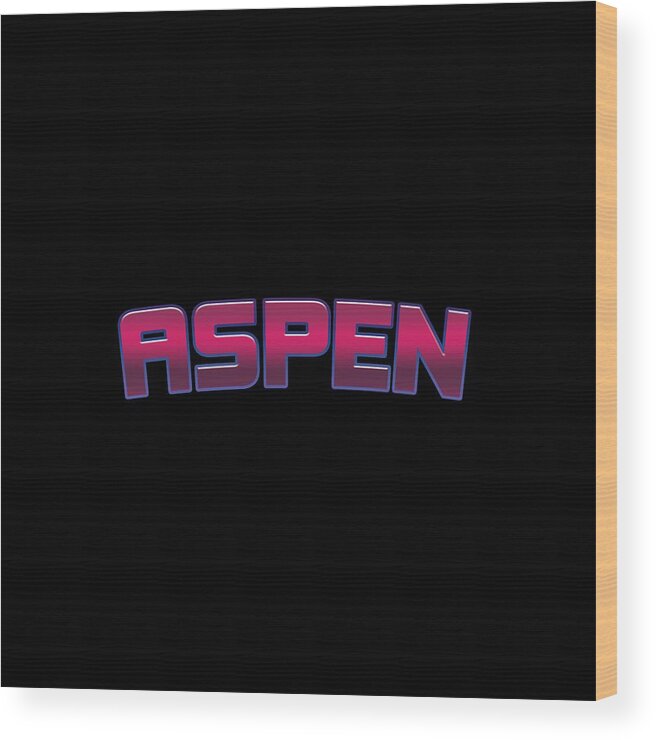 Aspen Wood Print featuring the digital art Aspen by TintoDesigns