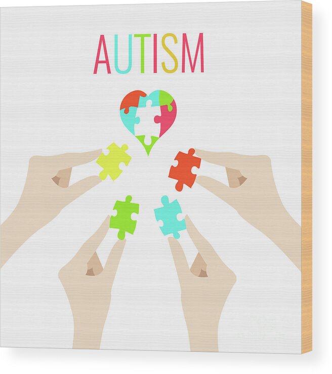 Autism Wood Print featuring the photograph Autism Awareness by Art4stock/science Photo Library