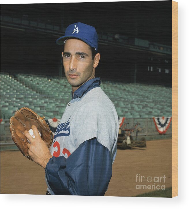 Sandy Koufax Wood Print featuring the photograph Baseball Player Sandy Koufax by Bettmann
