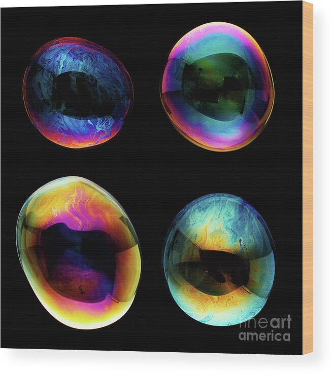 Wind Wood Print featuring the photograph Big Bubbles by Floriana