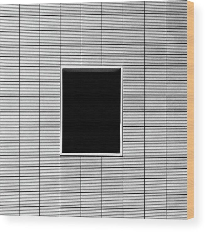 Urban Wood Print featuring the photograph Square - Black Hole by Stuart Allen