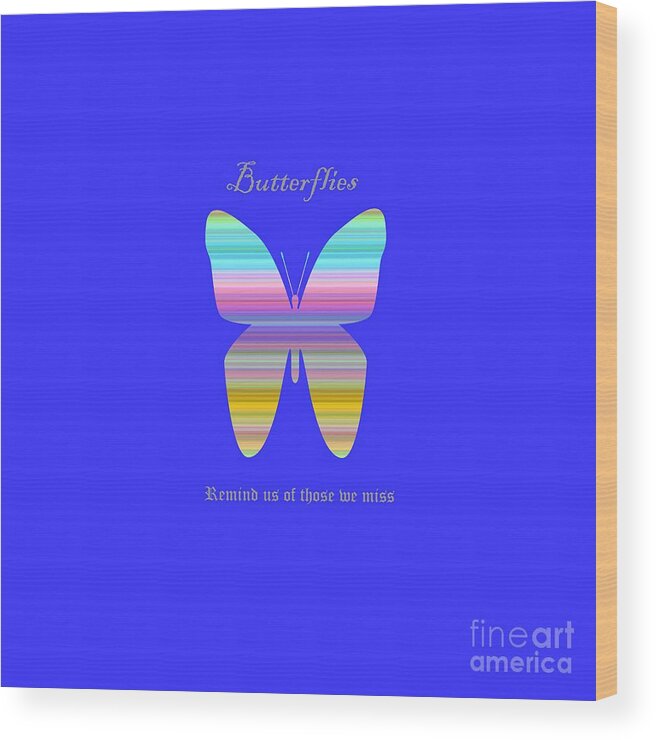Butterflies Wood Print featuring the digital art Butterflies by Carol Eliassen