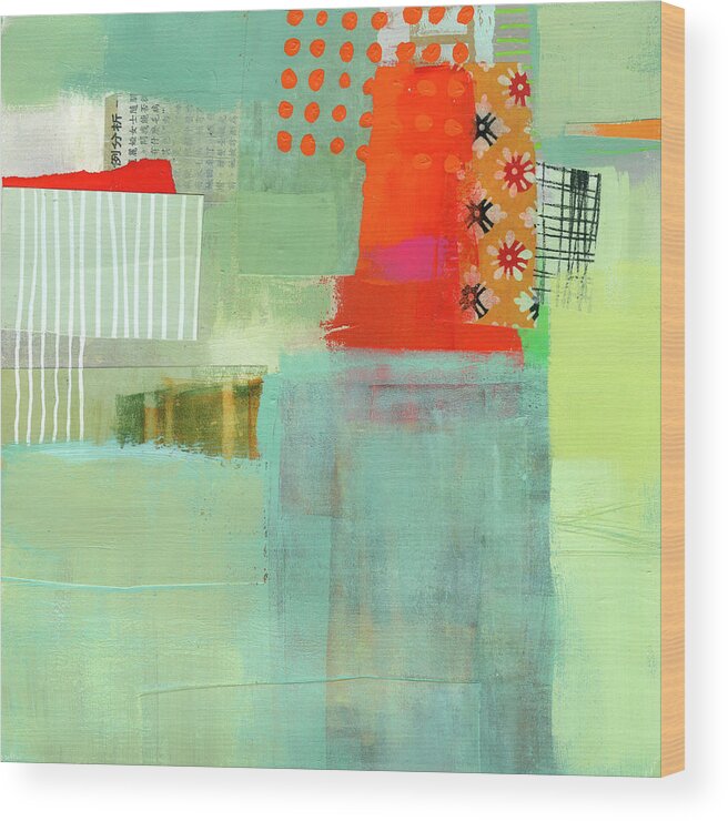 Abstract Art Wood Print featuring the painting Calgary Afternoon #1 by Jane Davies