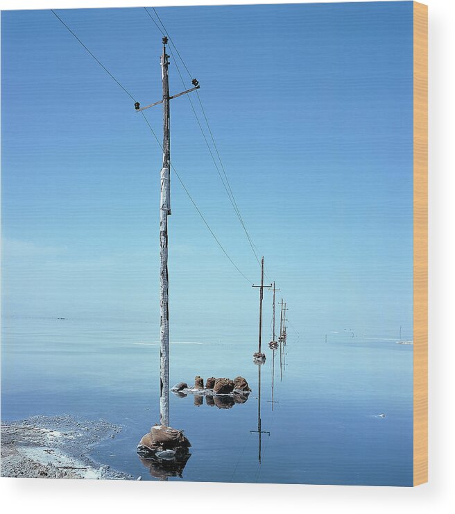 Tranquility Wood Print featuring the photograph Chaka Salt Lake by By Ak Wong