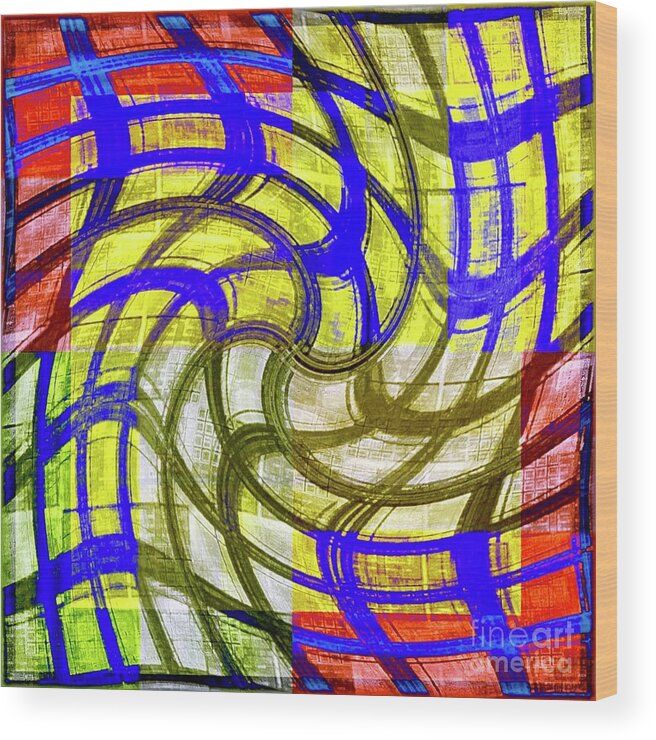 Cheerful Confusion Wood Print featuring the digital art Cheerful Confusion by Darla Wood