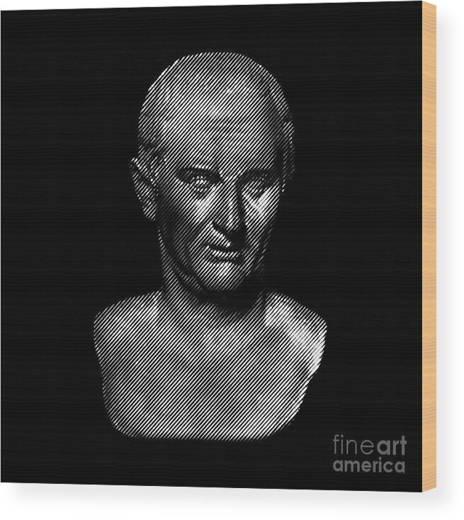 Cicero Wood Print featuring the digital art Cicero- philosopher, politician, lawyer, orator by Cu Biz