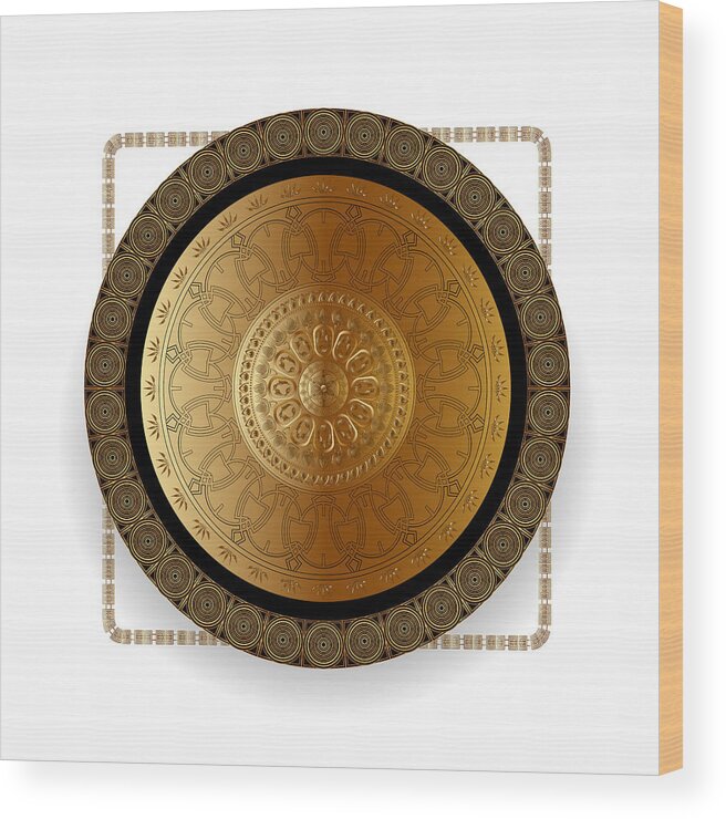 Mandala Wood Print featuring the digital art Circumplexical No 3491 by Alan Bennington