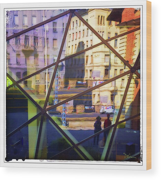 Budapest Wood Print featuring the photograph City Reflections-Budapest by Peggy Dietz