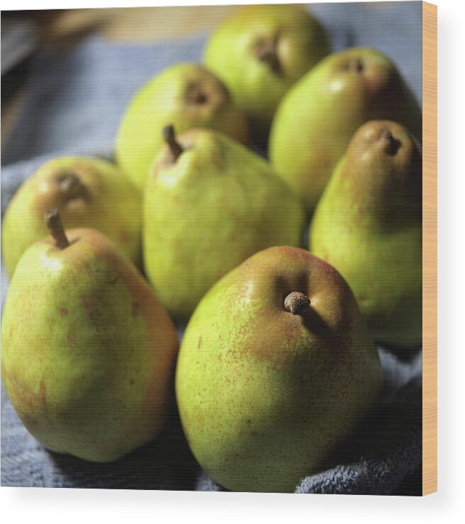 Comice Pears Wood Print by Brian Yarvin 