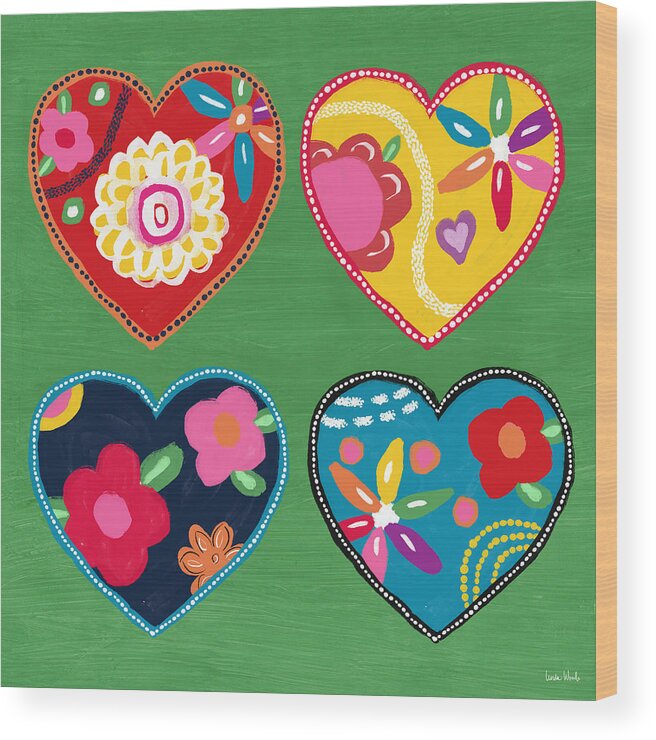 Heart Wood Print featuring the mixed media Corazon 1- Art by Linda Woods by Linda Woods