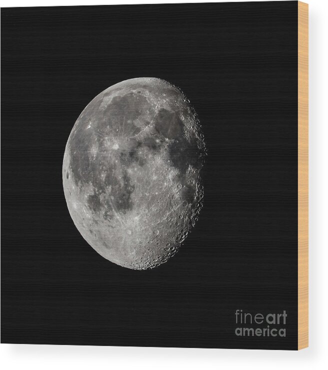 Moon Wood Print featuring the photograph Craters of the Moon by Melissa Lipton