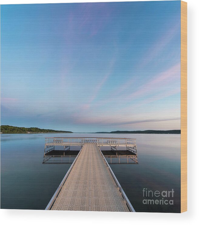 Crystal Wood Print featuring the photograph Crystal Lake Square Dawn by Twenty Two North Photography