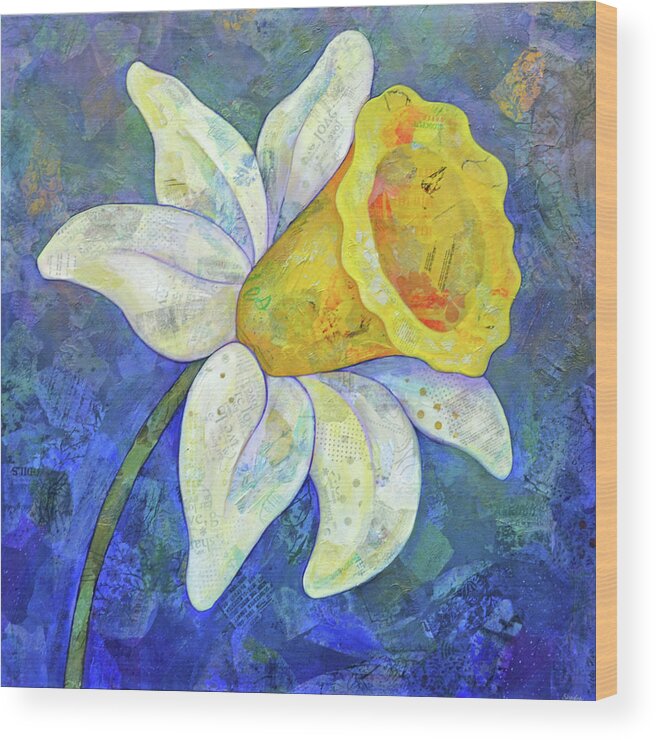 Daffodil Wood Print featuring the painting Daffodil Festival I by Shadia Derbyshire