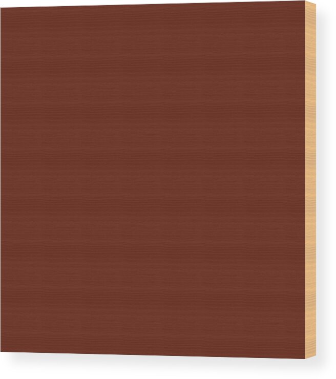 Deep Wood Print featuring the digital art Deep Reddish Brown Solid Plain Color for Home Decor Pillows Blankets by Delynn Addams