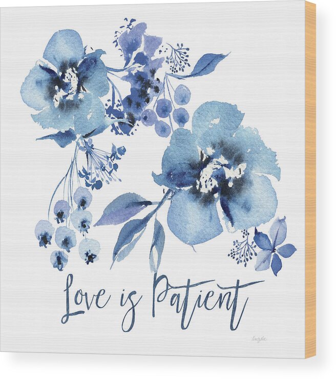 Berries Wood Print featuring the painting Delft Delight II Patient by Kristy Rice