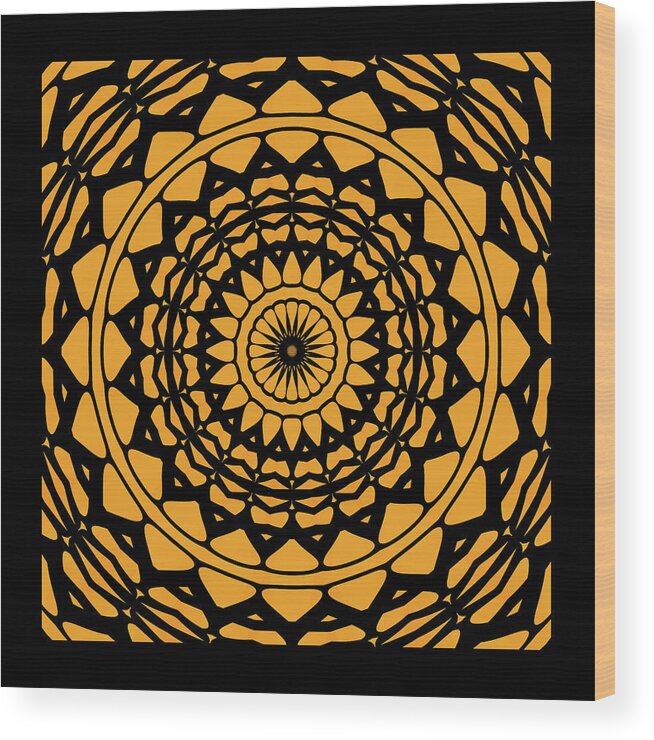 Kaleidoscope Wood Print featuring the digital art Digital Art 81 by Angie Tirado