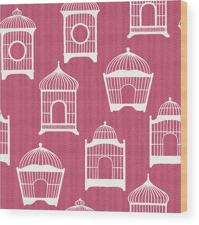 Birdcages Wood Print featuring the painting Dogwood Garden Step 04a by Lisa Audit