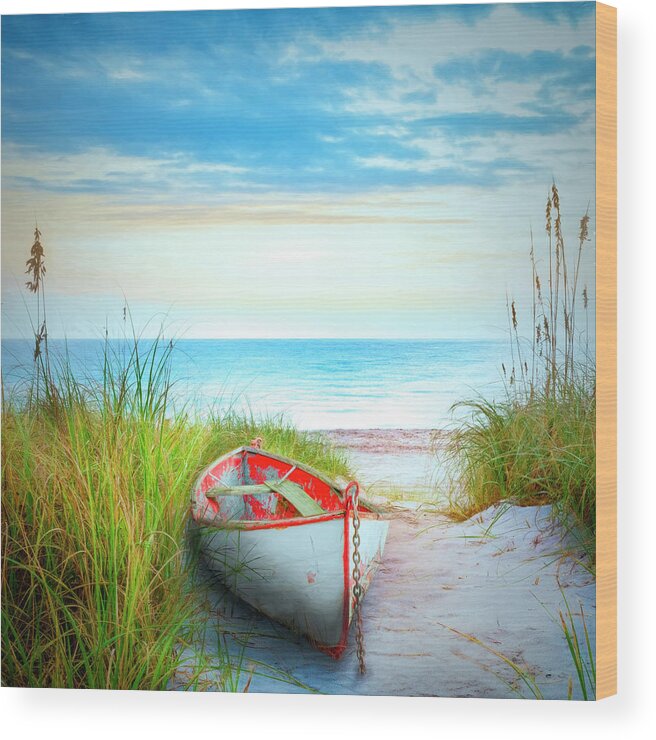 Boats Wood Print featuring the photograph Dune Colors in Square  by Debra and Dave Vanderlaan