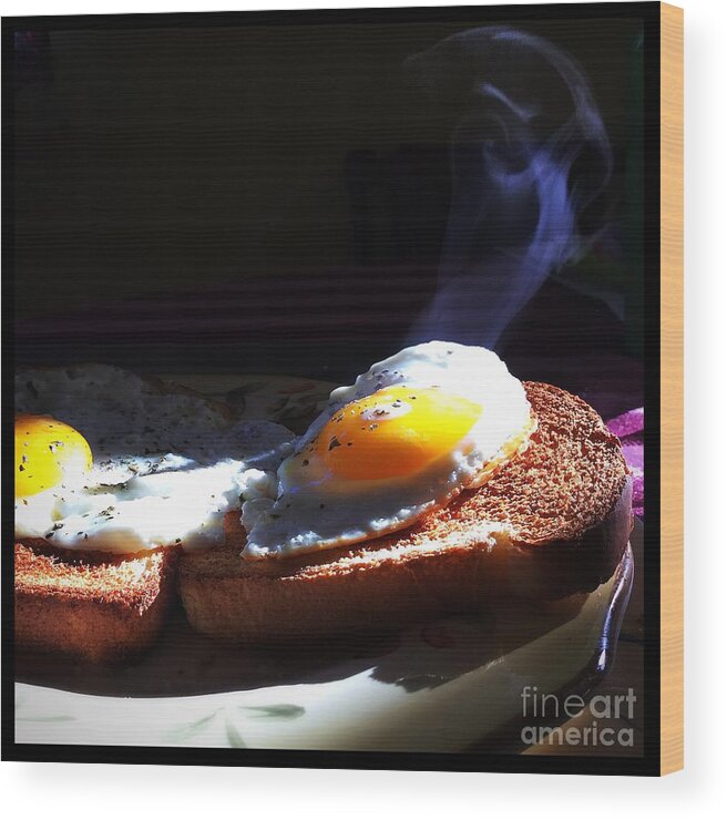 Food Wood Print featuring the photograph Eggstreamly Hot by Frank J Casella