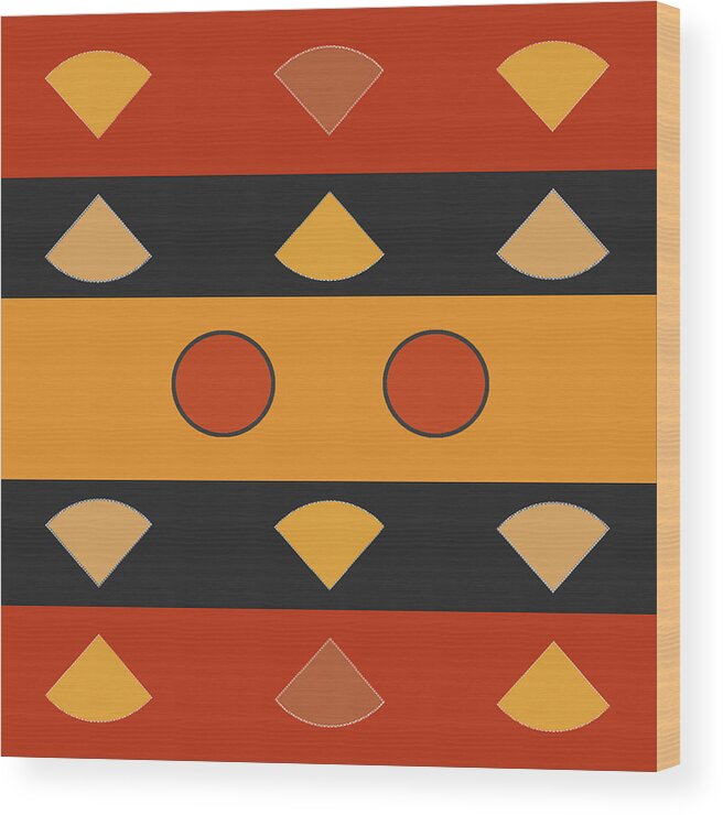 Ethnic Pattern-2 Wood Print featuring the digital art Ethnic Pattern-2 by Richard Homawoo