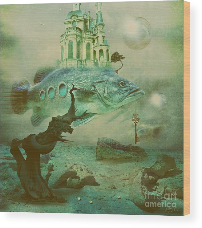 Nemo Wood Print featuring the digital art Finding Captain Nemo by Alexa Szlavics
