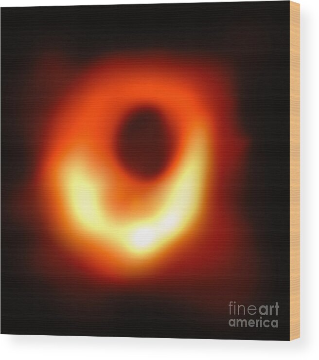 Black Hole Wood Print featuring the photograph First Black Hole Picture by Benny Marty