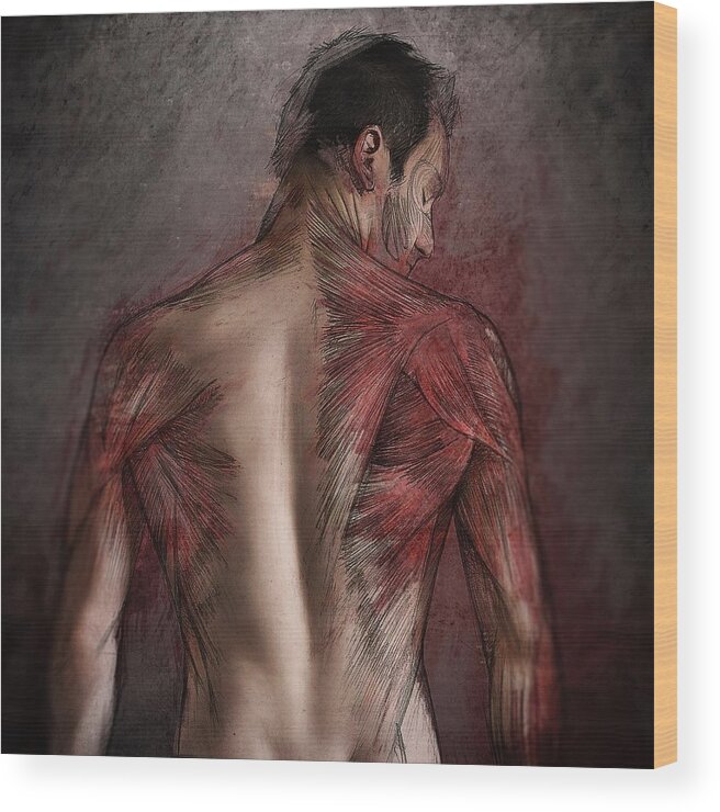 Creative Edit Wood Print featuring the photograph Flayed Sketches II by Sebastien Del Grosso