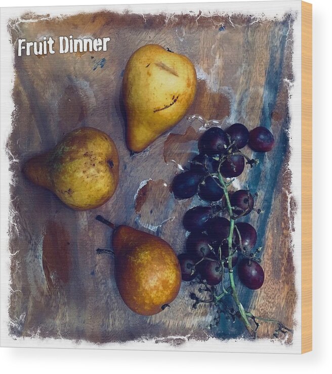 Fruits Wood Print featuring the photograph Fruit Plate by Alexander Fedin