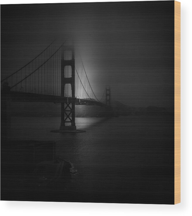Golden Gate Wood Print featuring the photograph Golden Gate - Night Study by Stefan Buder