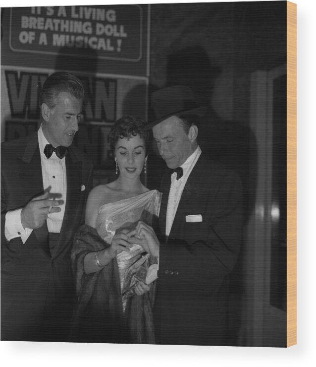 Singer Wood Print featuring the photograph Guys And Dolls Premiere by Michael Ochs Archives