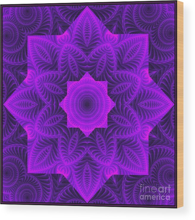 Square Wood Print featuring the digital art Harmony Tile VP-8-7 by Doug Morgan