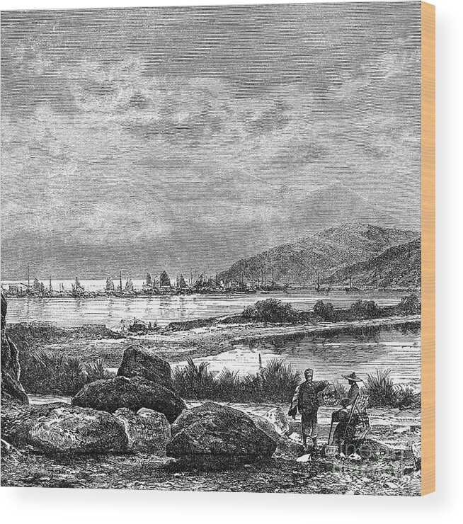 Engraving Wood Print featuring the drawing Hong Kong, View From Kowlun, C1890 by Print Collector