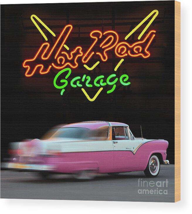 Hot Rod Garage Wood Print featuring the photograph Hot Rod Garage by Bob Christopher