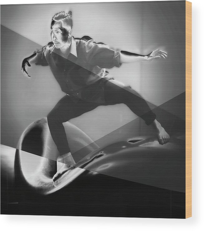 Dance Wood Print featuring the photograph In the Flow by Jessica Levant