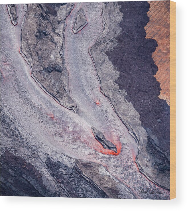Lava Wood Print featuring the photograph Kilauea Lava Flow #4 by Mark Dahmke
