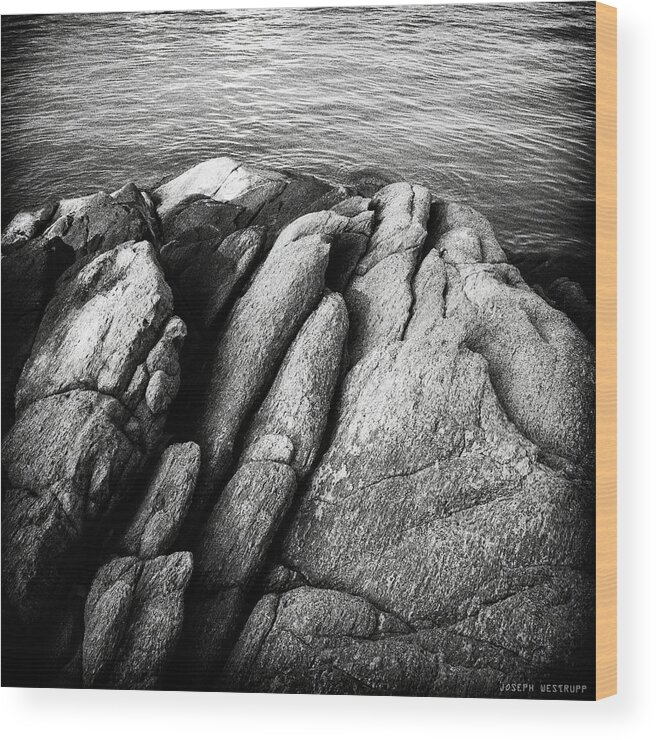 Thailand Wood Print featuring the photograph Ko Samet Rocks in Black by Joseph Westrupp