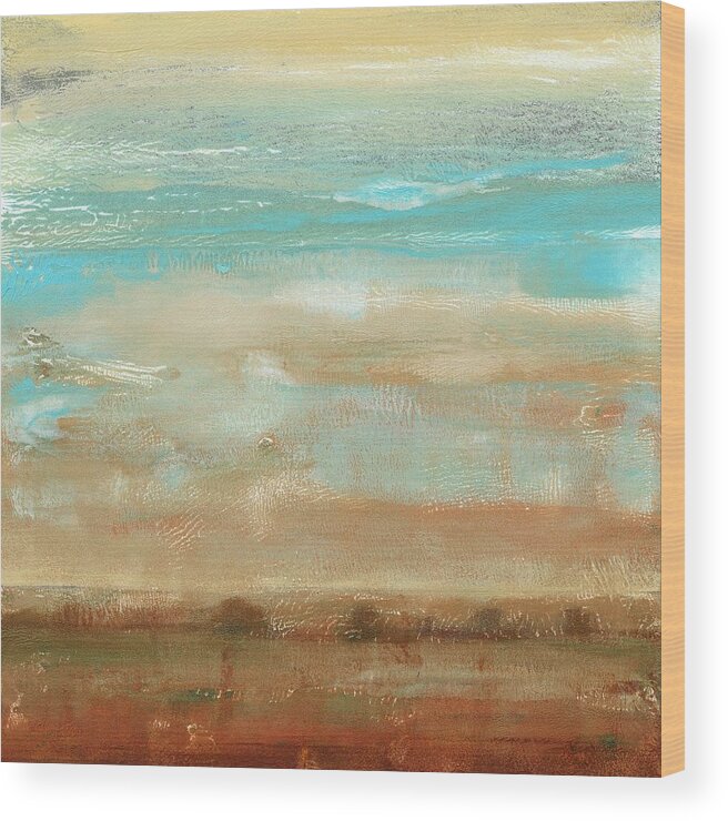 Public Limited Edition Wood Print featuring the painting Landscape Impressions II by Tim Otoole